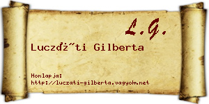 Luczáti Gilberta névjegykártya